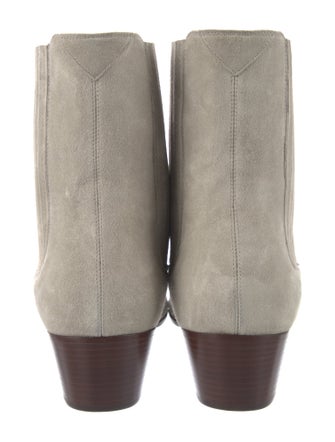 Saint Laurent Suede Colorblock Pattern Chelsea Boots