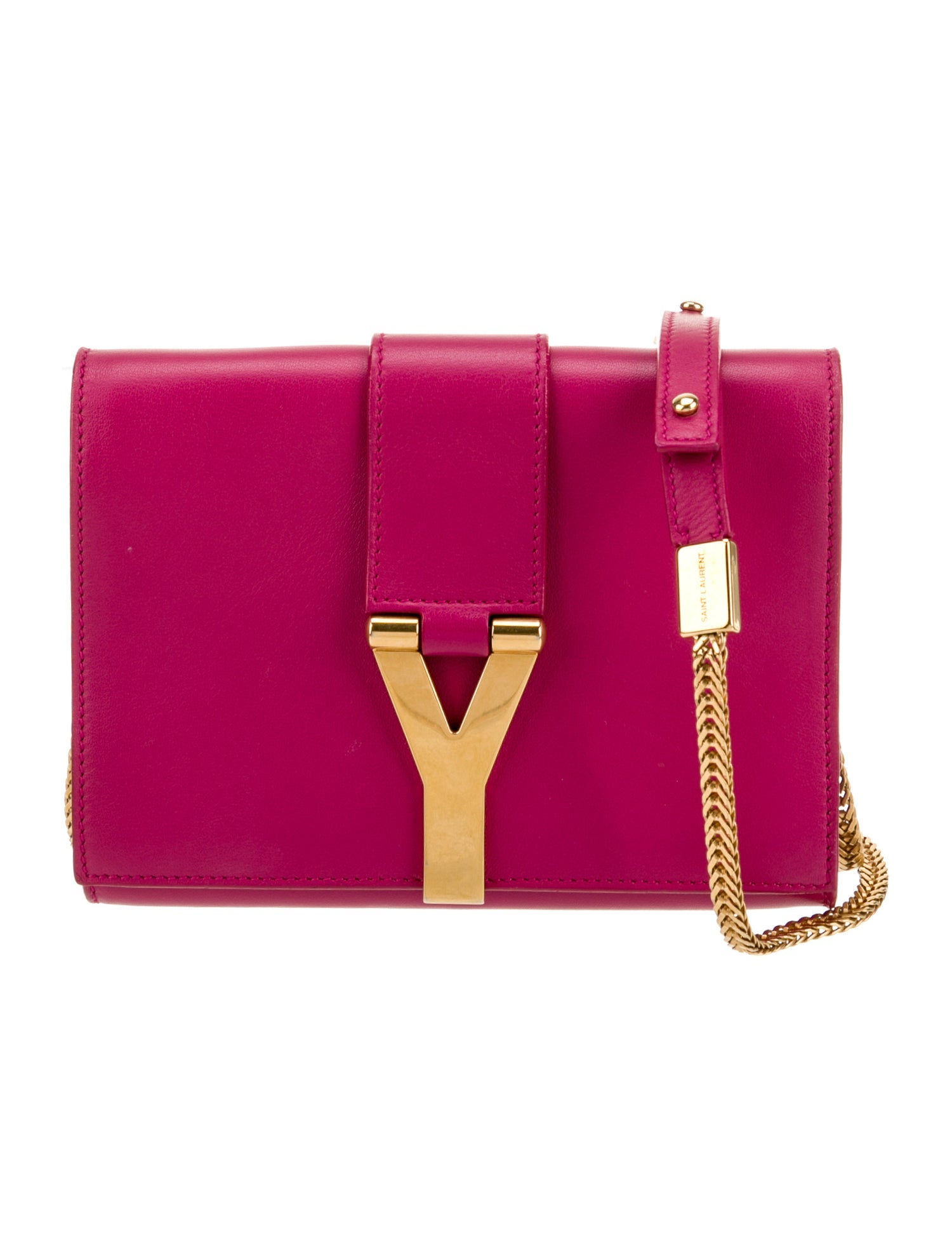 Saint Laurent Leather Ligne-Y Pochette Crossbody