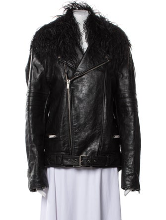 Saint Laurent 2022 Leather Down Jacket