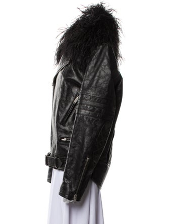 Saint Laurent 2022 Leather Down Jacket