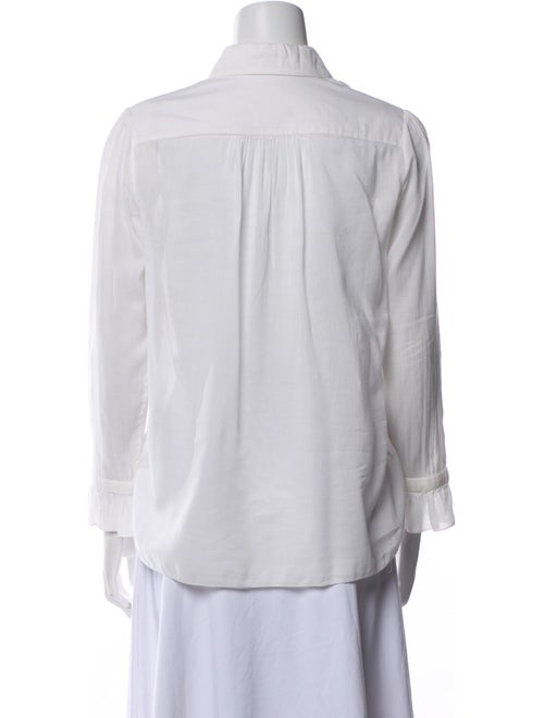 Saint Laurent Three-Quarter Sleeve Button-Up Top