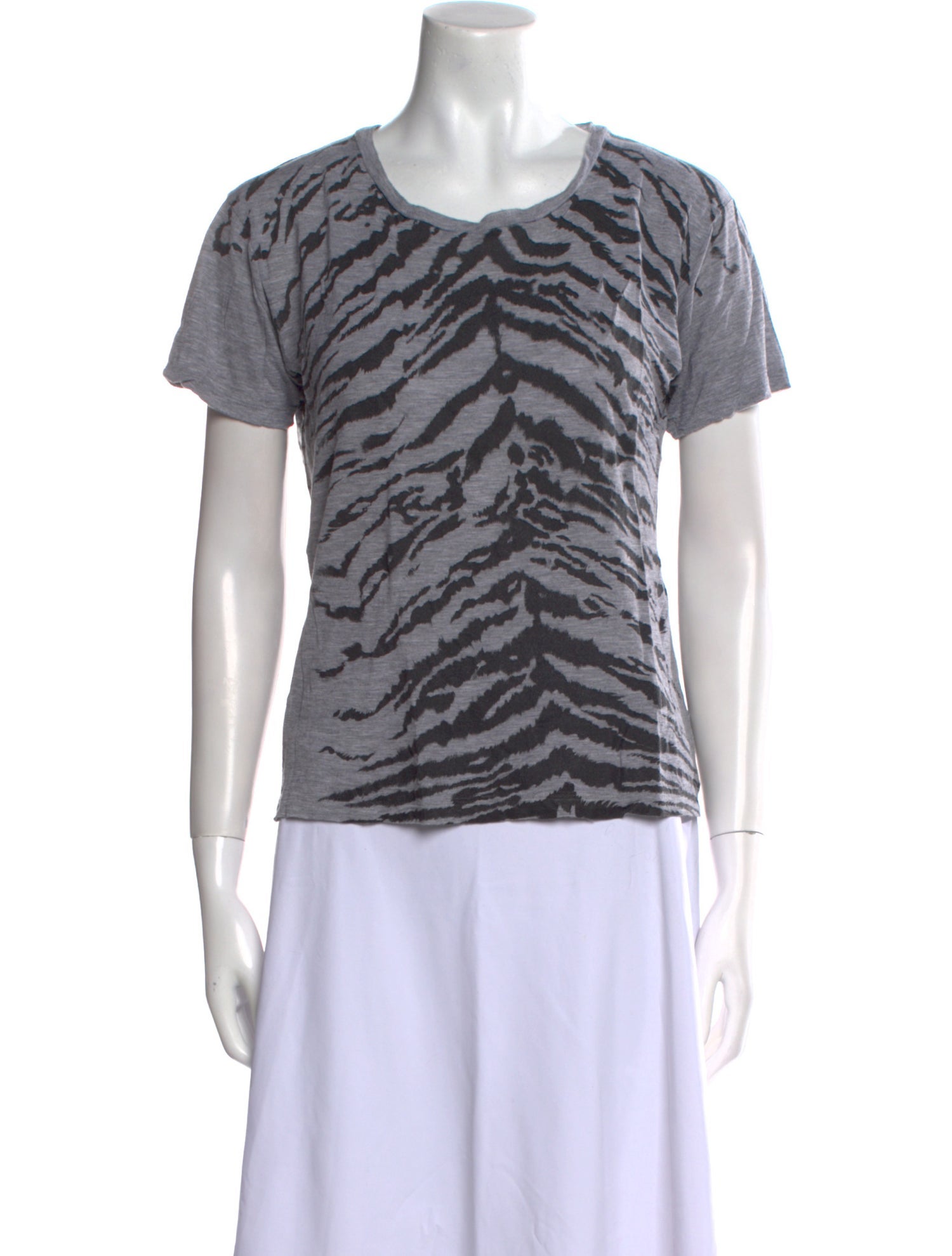 Saint Laurent Jersey Animal Print T-Shirt