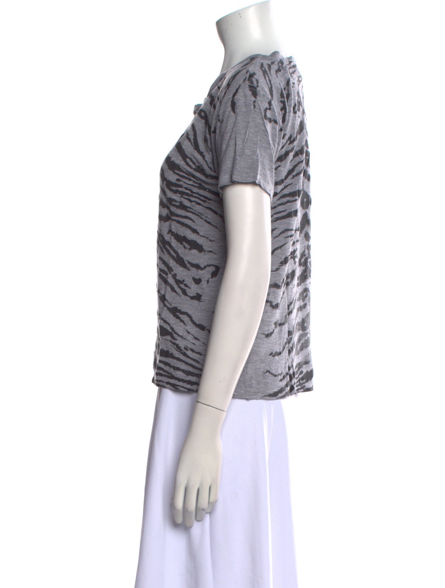 Saint Laurent Jersey Animal Print T-Shirt