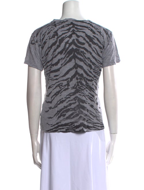 Saint Laurent Jersey Animal Print T-Shirt