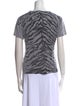 Saint Laurent Jersey Animal Print T-Shirt