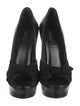 Saint Laurent Leather Bow Accents Pumps