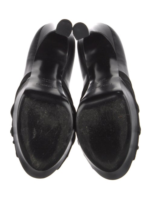 Saint Laurent Leather Bow Accents Pumps