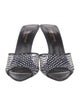 Saint Laurent Leather Crystal Embellishments Slides