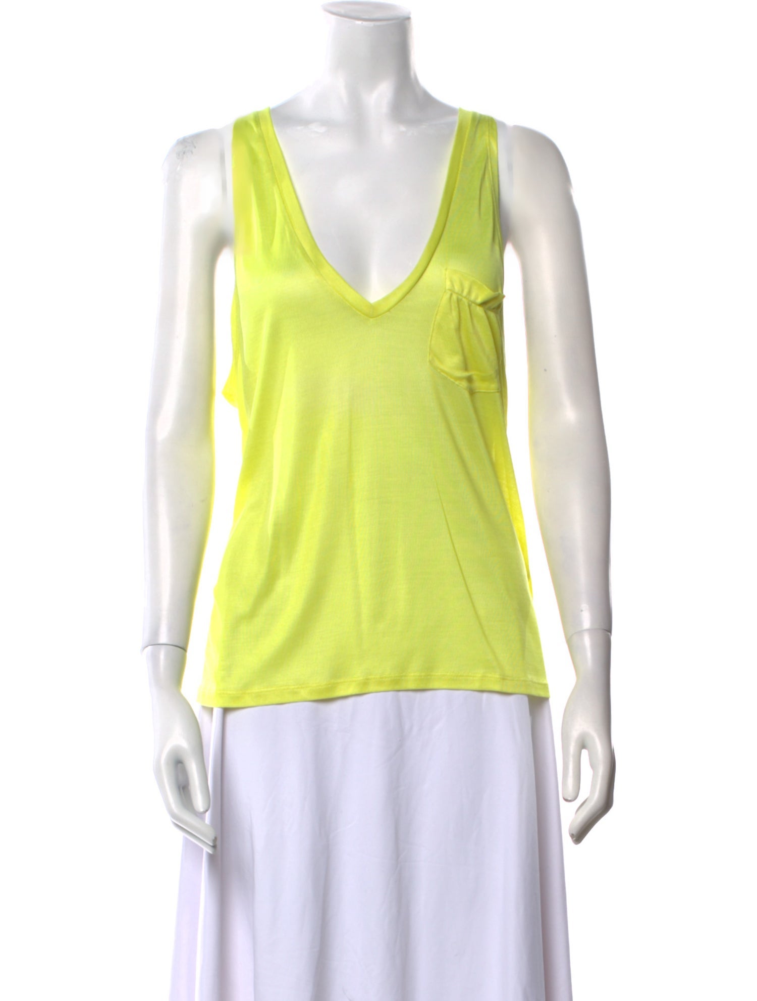 Saint Laurent Silk V-Neck Top