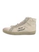 Saint Laurent Canvas Embroidered Accent Sneakers