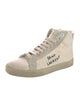 Saint Laurent Canvas Embroidered Accent Sneakers