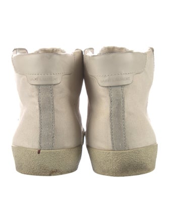 Saint Laurent Canvas Embroidered Accent Sneakers