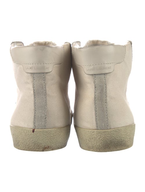 Saint Laurent Canvas Embroidered Accent Sneakers