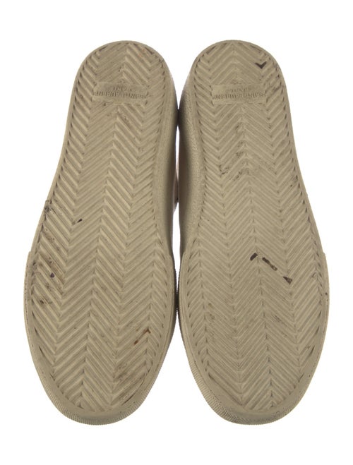Saint Laurent Canvas Embroidered Accent Sneakers