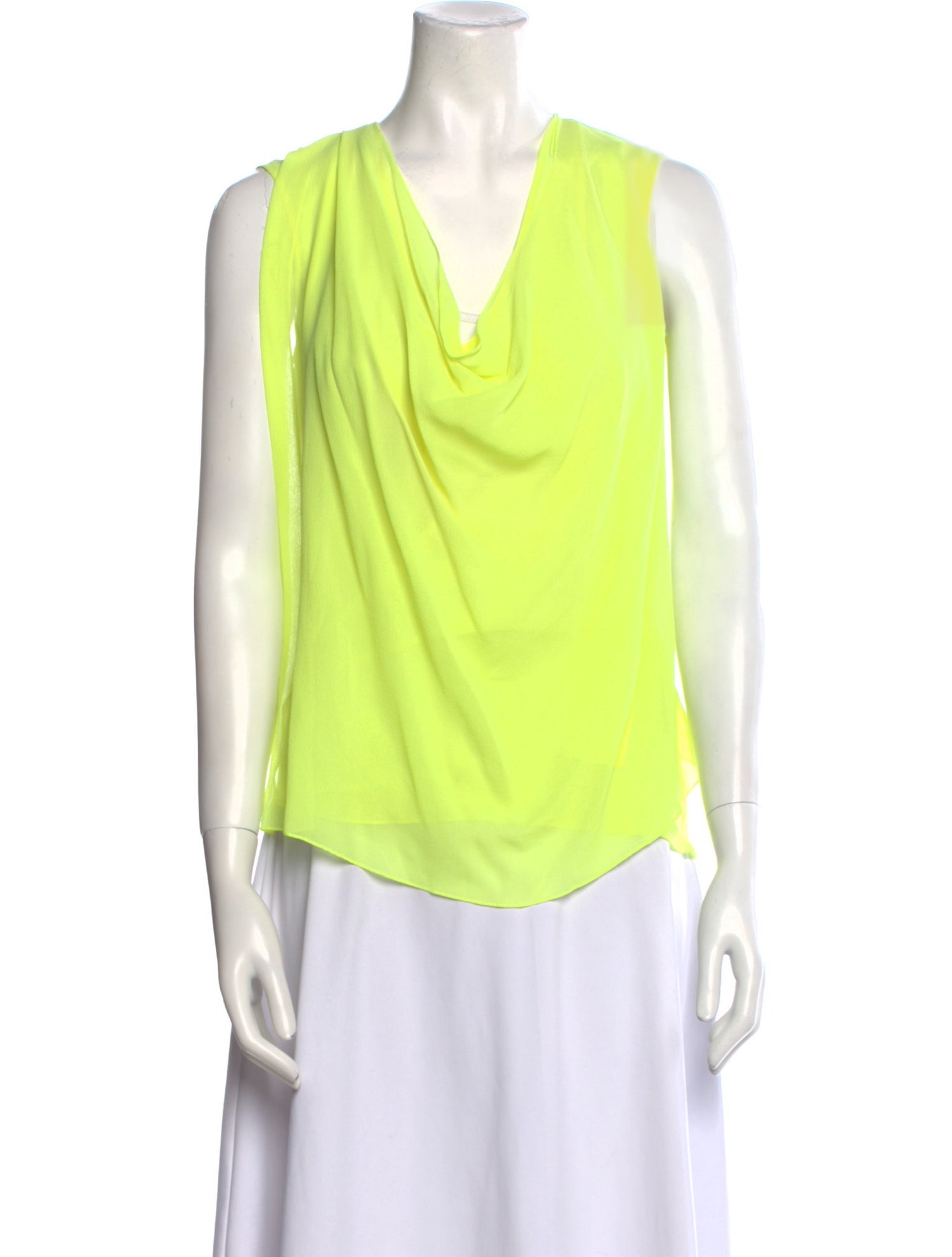 Saint Laurent Silk Cowl Neck Blouse