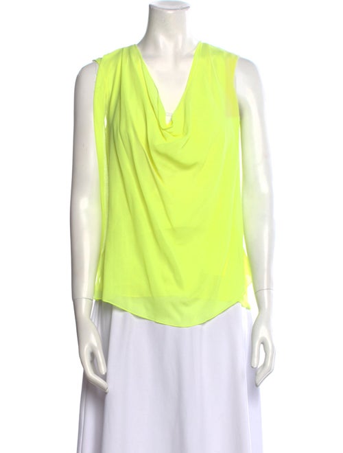 Saint Laurent Silk Cowl Neck Blouse