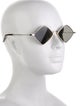 Saint Laurent Oversize Mirrored Sunglasses