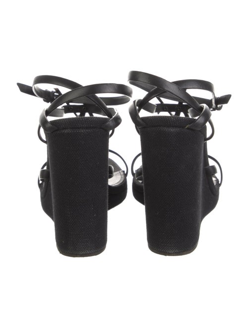 Saint Laurent Signature Logo Leather Espadrilles