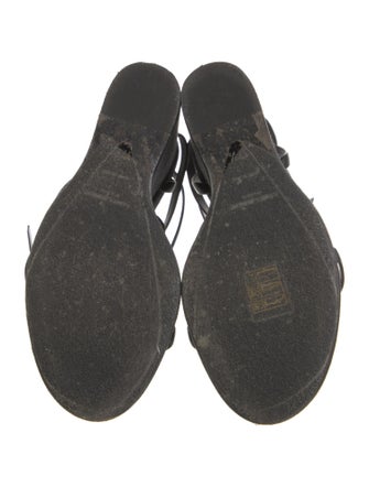 Saint Laurent Signature Logo Leather Espadrilles