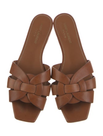 Saint Laurent Leather Slides