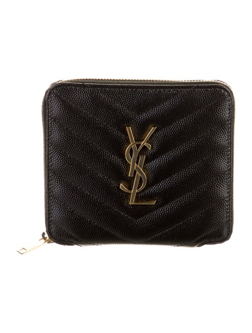 Saint Laurent 2020 Signature Logo Compact Wallet
