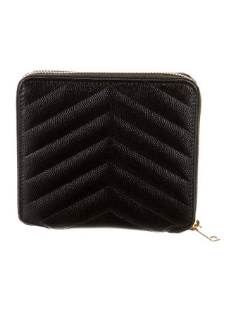 Saint Laurent 2020 Signature Logo Compact Wallet