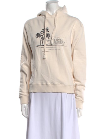 Saint Laurent Graphic Print Crew Neck Hoodie