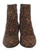 Saint Laurent Suede Animal Print Boots