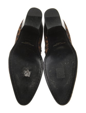 Saint Laurent Suede Animal Print Boots