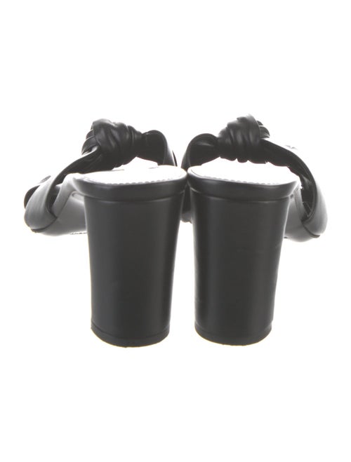 Saint Laurent Leather Ruffle Embellishment Slides