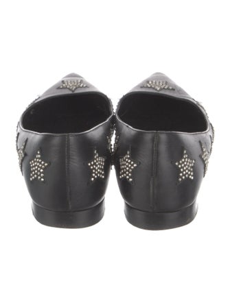 Saint Laurent Leather Studded Accents Flats