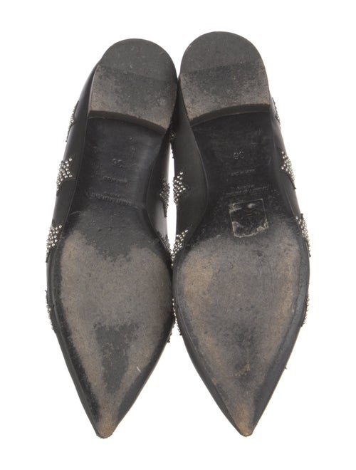 Saint Laurent Leather Studded Accents Flats