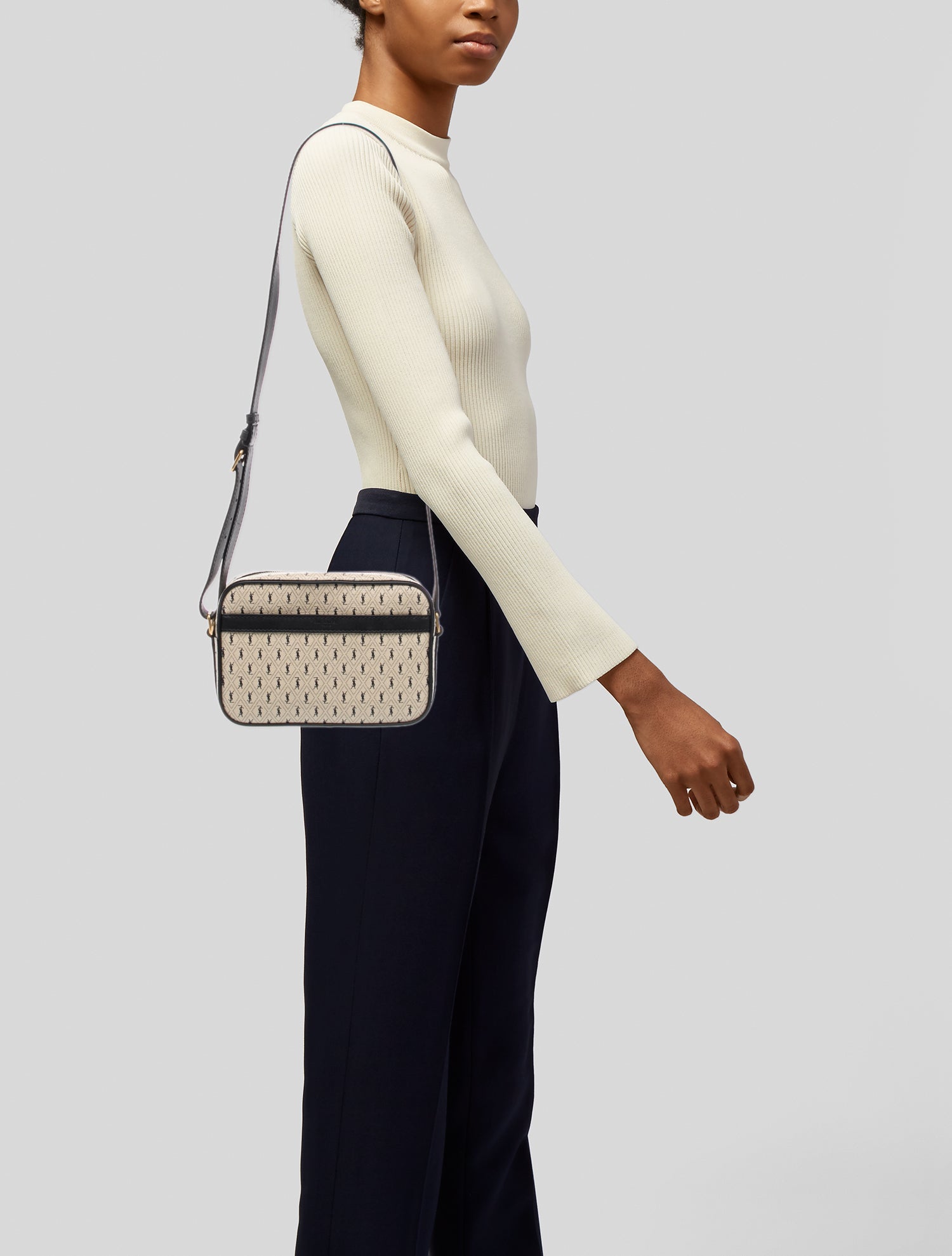 Saint Laurent Monogram All Over Camera Bag