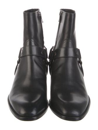 Saint Laurent Leather Moto Boots