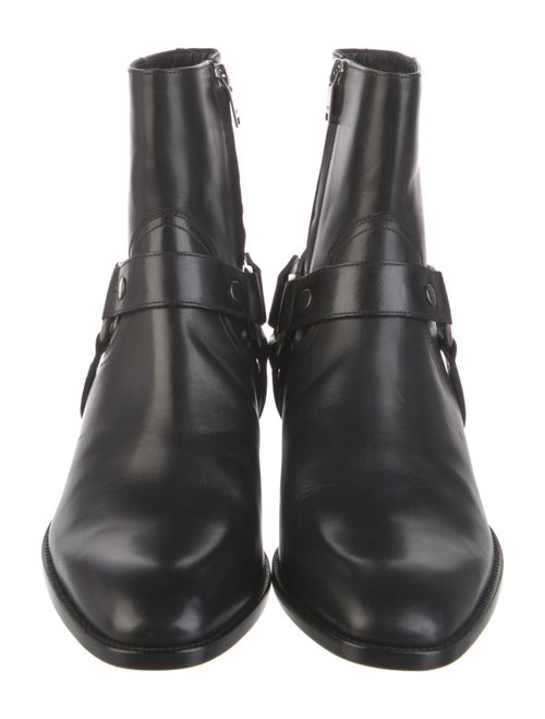 Saint Laurent Leather Moto Boots