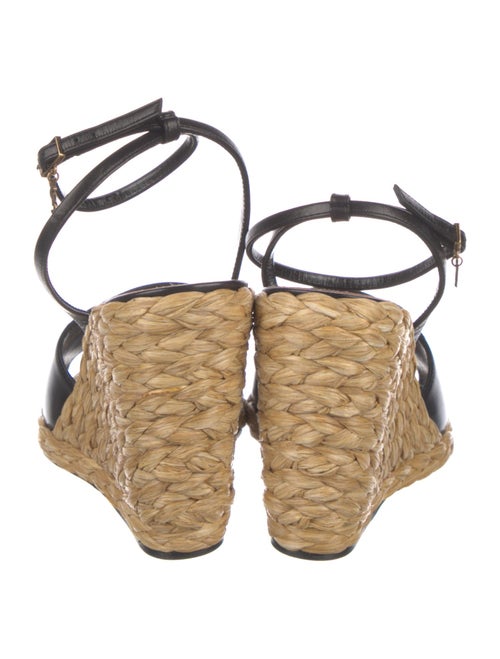 Saint Laurent Leather Braided Accents Espadrilles