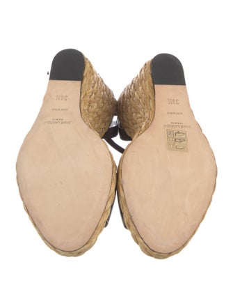 Saint Laurent Leather Braided Accents Espadrilles