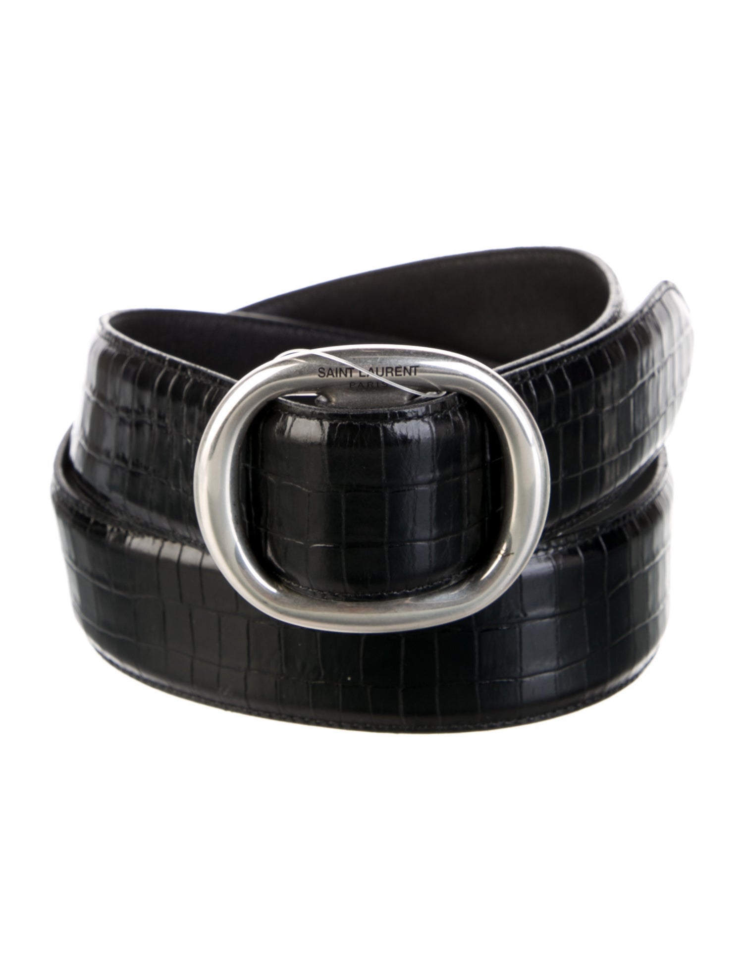 Saint Laurent Embossed Leather Belt Kit