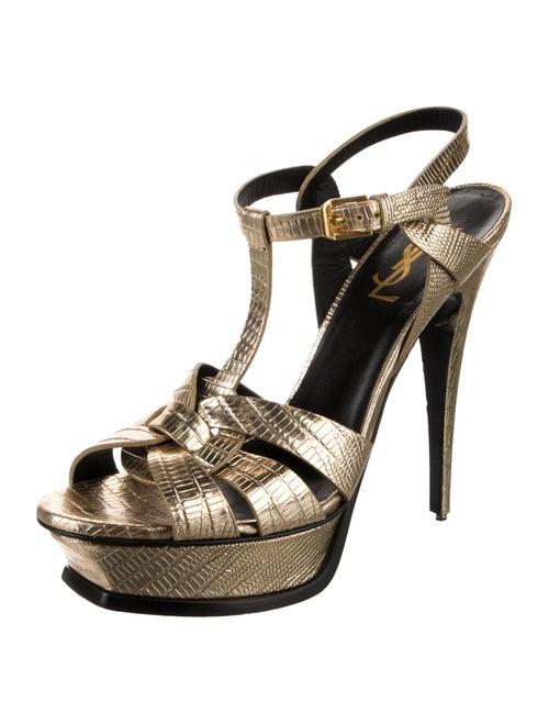 Saint Laurent Leather T-Strap Sandals