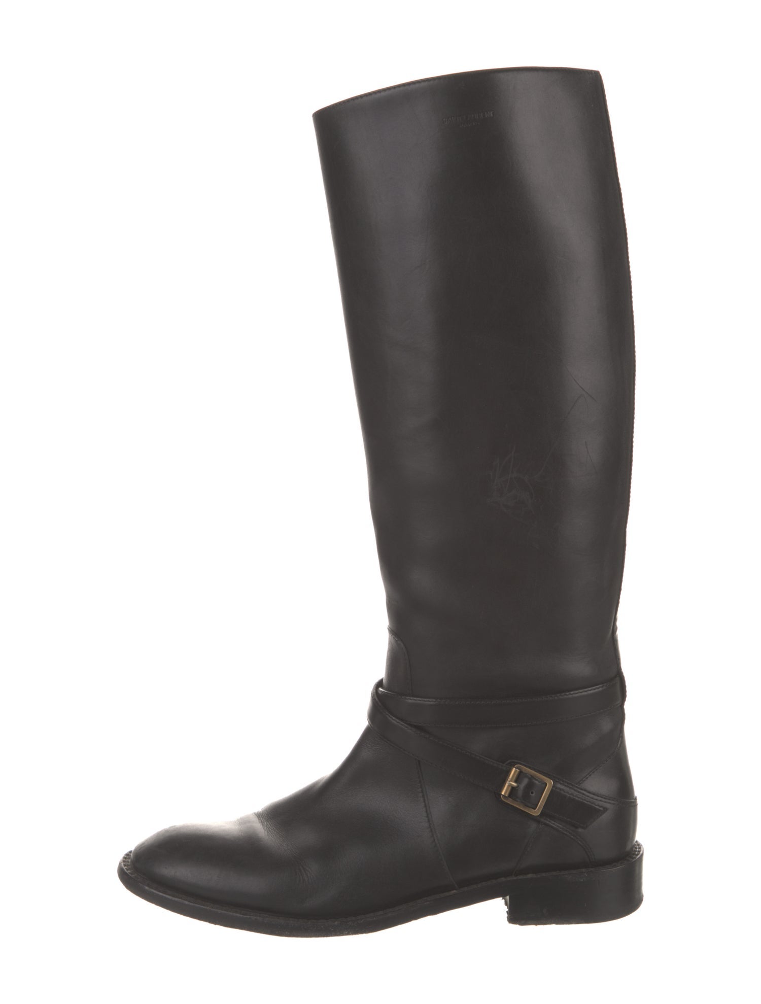 Saint Laurent Leather Riding Boots