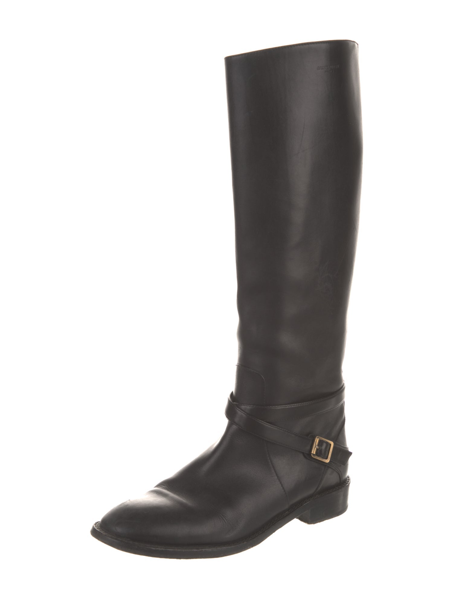Saint Laurent Leather Riding Boots