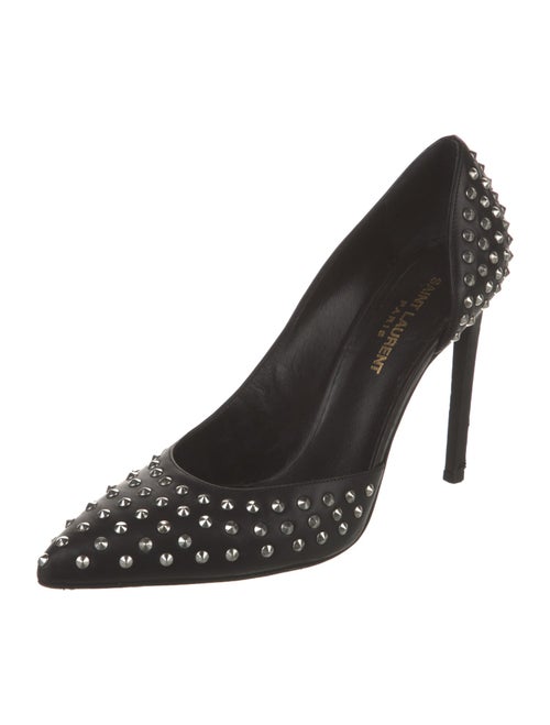 Saint Laurent Leather Studded Accents D'Orsay Pumps