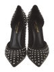 Saint Laurent Leather Studded Accents D'Orsay Pumps
