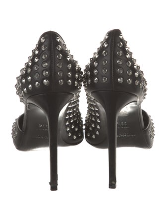 Saint Laurent Leather Studded Accents D'Orsay Pumps