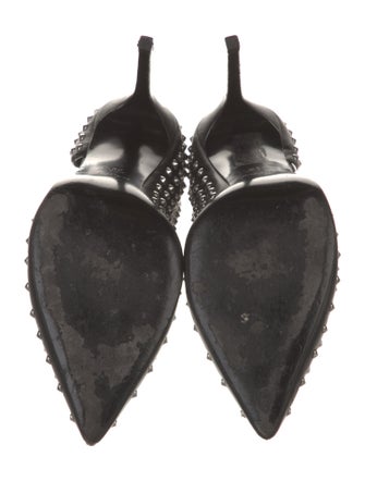 Saint Laurent Leather Studded Accents D'Orsay Pumps