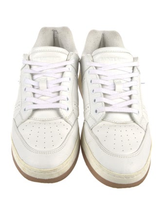 Saint Laurent Leather Lasercut Accents Sneakers