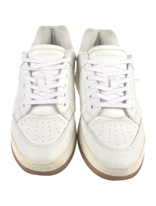 Saint Laurent Leather Lasercut Accents Sneakers