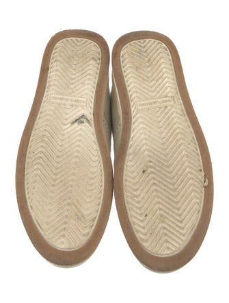 Saint Laurent Leather Lasercut Accents Sneakers