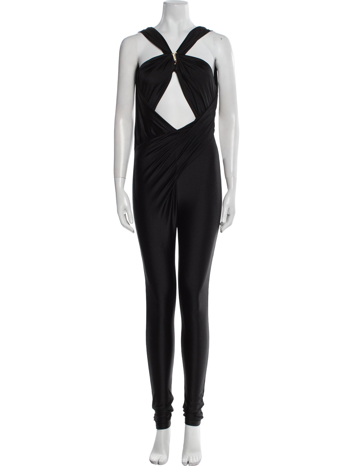 Saint Laurent Nylon V-Neck Jumpsuit w/ Tags