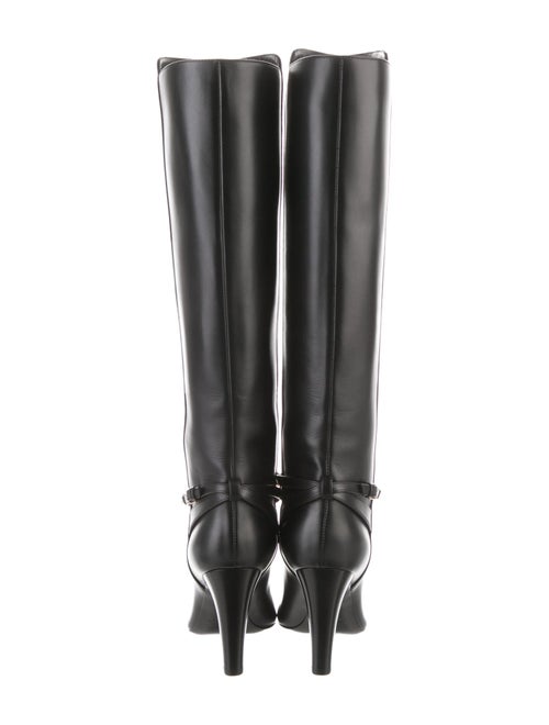 Saint Laurent Leather Chain-Link Accents Boots